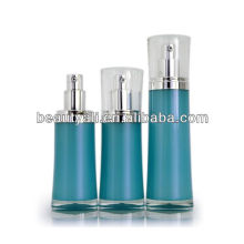 Round Waist Cosmetic Lotion Acrylic Bottle With Pump